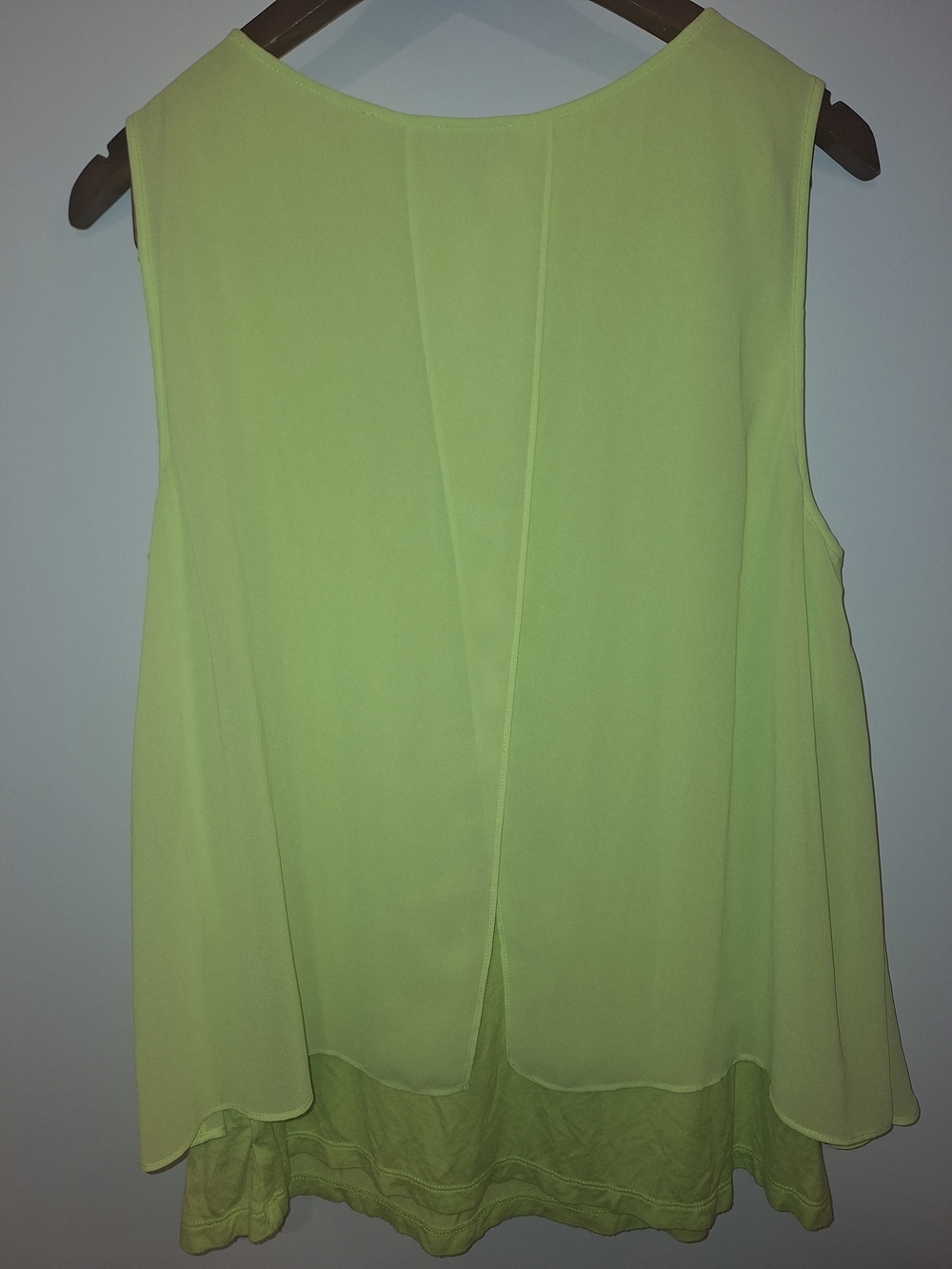 Bwear Women's Neon Lime V-Neck Sleeveless Top - Picture 2 of 6